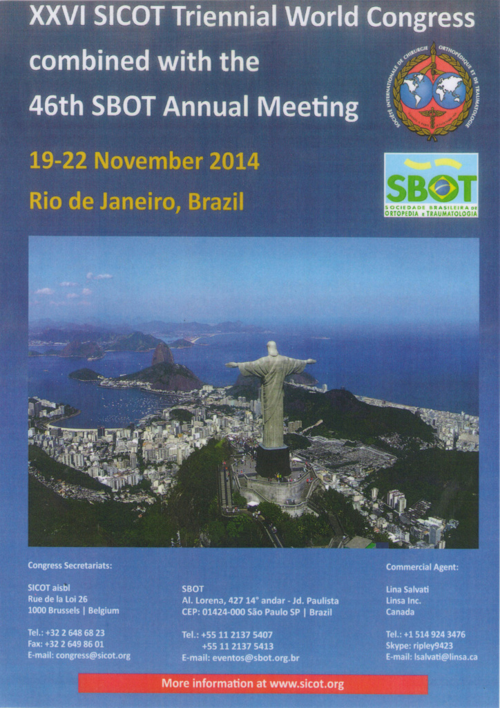 46th SBOT World Congress, Rio de Janeiro 2014